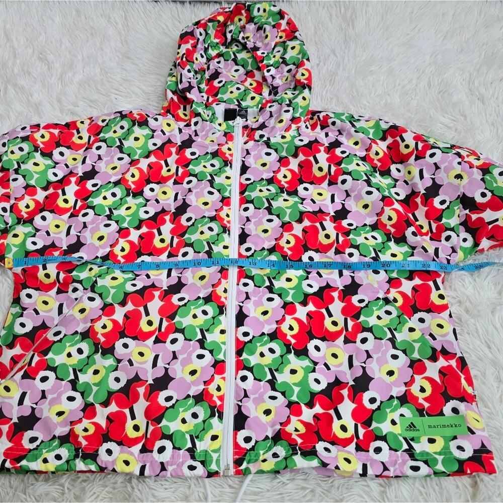 Adidas Merimekko Primegreen Colorful Floral Windbreaker Jacket NWT Small - Picture 10 of 14